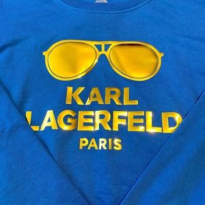 KARL LAGERFELD Metallic Sunglasses Logo Sweatshirt